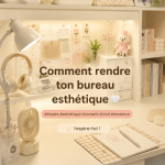 Bureau d'étude esthétique avec plantes et décor soigné
