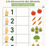 Un cahier d'activités coloré sur les aliments avec des illustrations ludiques pour enfants.