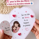 Exemple de carte câlin réalisée pour la fête des mères, mettant en avant une création DIY originale.