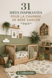 Chambre de bébé garçon décorée avec des couleurs douces