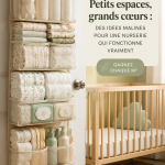 Exemple d'une nursery bien agencée dans un petit espace avec des meubles pratiques