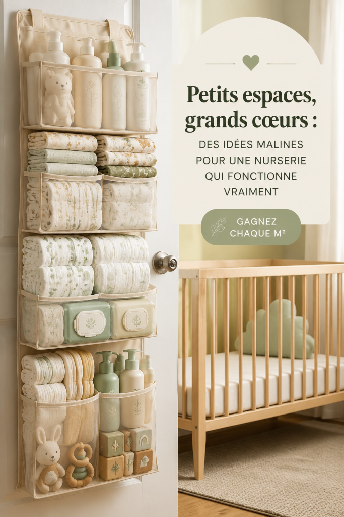 Exemple d'une nursery bien agencée dans un petit espace avec des meubles pratiques