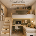 Une chambre d'enfant bien agencée avec des solutions de rangement pratiques