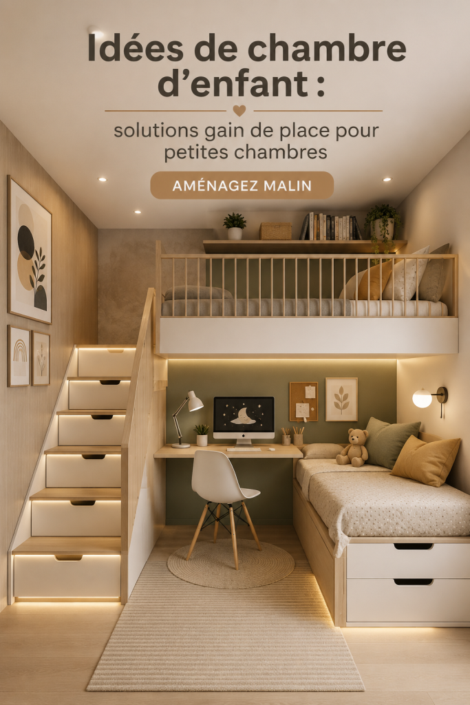 Une chambre d'enfant bien agencée avec des solutions de rangement pratiques
