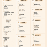 Check-list pour le premier achat immobilier avec une maison en arrière-plan.