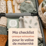 Checklist pour la valise de maternité avec des éléments essentiels pour les mères et les bébés