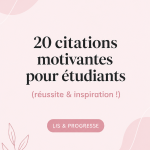 Image d'une citation inspirante sur un fond pastel, parfaite pour les étudiants.
