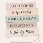 Citations inspirantes pour la fête des mères sur un fond floral