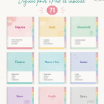 Classeur digital affiché sur un iPad avec des documents organisés
