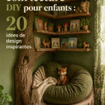 Un coin lecture DIY douillet pour enfants avec des coussins et des livres colorés.