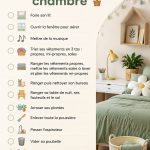 Chambre bien rangée avec des accessoires de décoration
