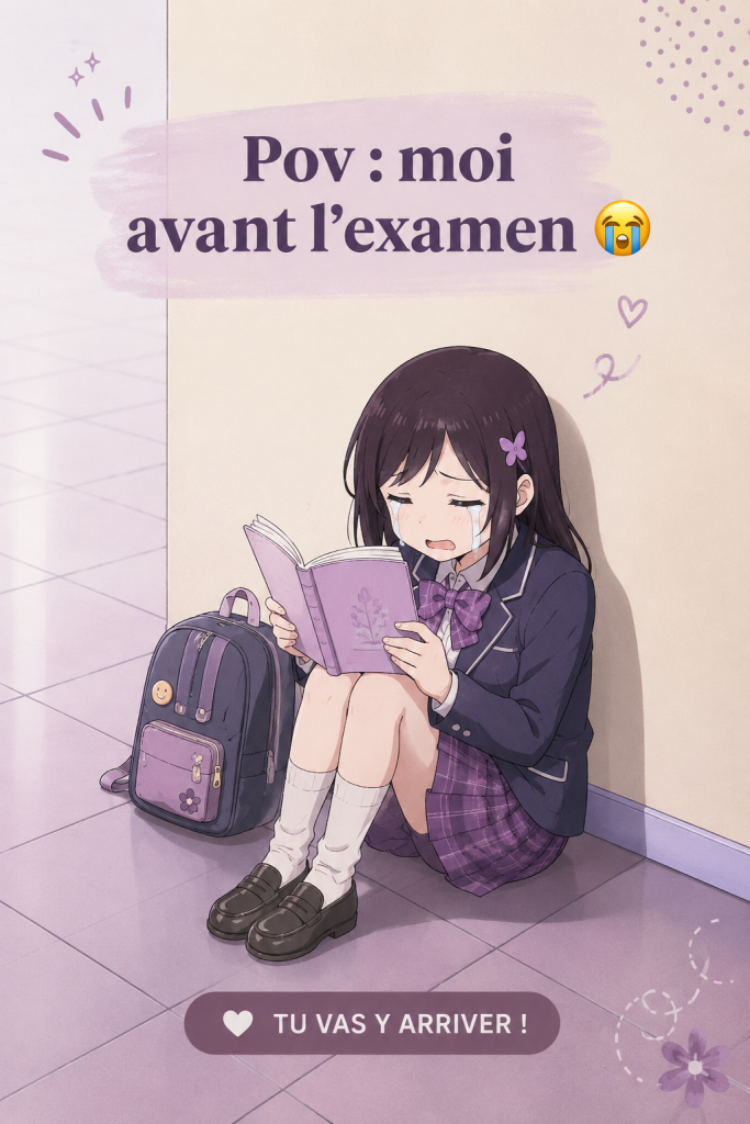 Image illustrant le concept de POV avant un examen, montrant une personne concentrée.