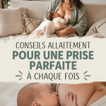 Une maman allaitant son bébé en position confortable