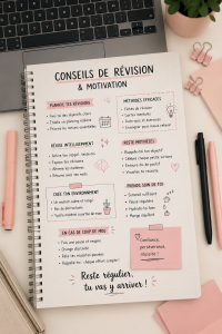 Étudiant motivé avec ses livres pour des révisions efficaces