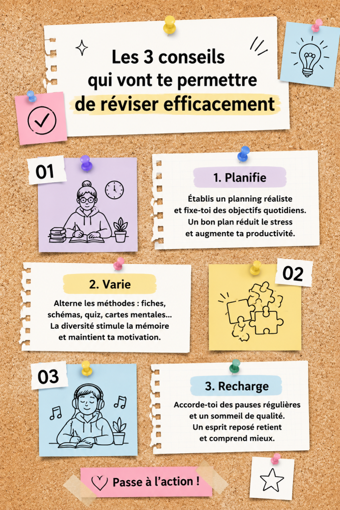 Élève étudiant révisant efficacement avec des livres et un ordinateur.