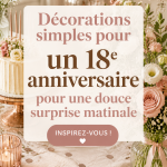 Une décoration colorée pour un 18e anniversaire avec des ballons et des guirlandes.