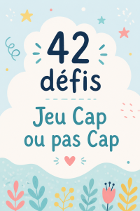 Un groupe d'enfants riant en jouant au jeu cap ou pas cap avec des défis amusants