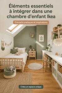 Chambre d'enfant élégante avec meubles Ikea bien arrangés