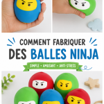Balles anti-stress en forme de ninja fabriquées avec des matériaux recyclés