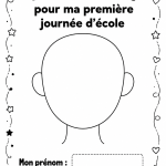 Fiche d'auto-portrait amusante pour élève de primaire pour le premier jour d'école