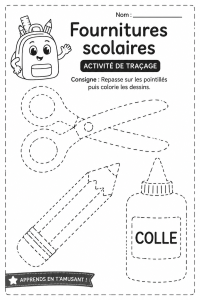 Fiches d'activités pour la rentrée des classes en maternelle avec des illustrations colorées.
