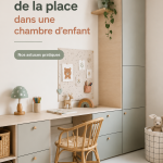 Chambre d'enfant bien organisée avec des espaces optimisés