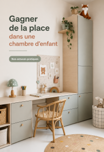 Chambre d'enfant bien organisée avec des espaces optimisés