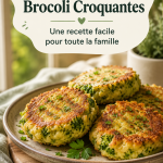 Galettes de brocoli croustillantes sur une assiette, prêtes à être servies.