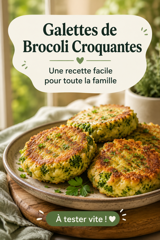 Galettes de brocoli croustillantes sur une assiette, prêtes à être servies.