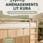 Un lit Ikea Kura personnalisé avec des couleurs vives et des décorations créatives pour une chambre d'enfant.