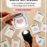 Des bocaux contenant des illustrations d'histoires pour enfants