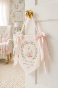 Chambre de petite fille décorée avec douceur et couleur pastel