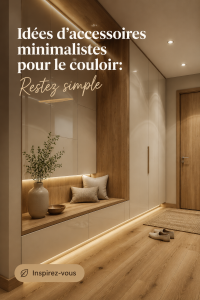 Un couloir minimaliste avec des accessoires épurés et élégants.