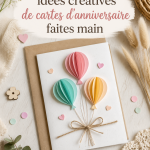 Mai elles cartes d'anniversaire faites main avec des designs créatifs et colorés