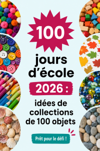 Un groupe d'enfants rassemblant des objets variés pour une activité scolaire de 100 objets.