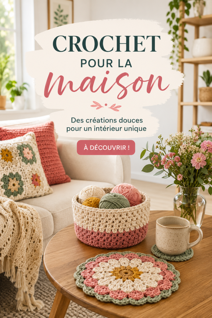 Des créations au crochet qui embellissent une maison moderne.