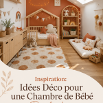 Chambre de bébé décorée avec des couleurs apaisantes et des éléments pratiques