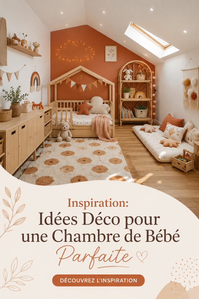 Chambre de bébé décorée avec des couleurs apaisantes et des éléments pratiques