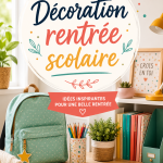 Une décoration de bureau accueillante et colorée pour la rentrée scolaire.