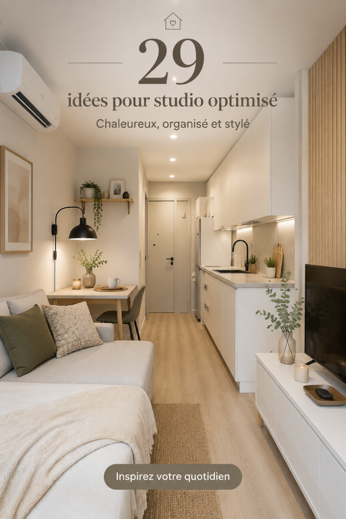 Un appartement studio aménagé de manière chic et fonctionnelle