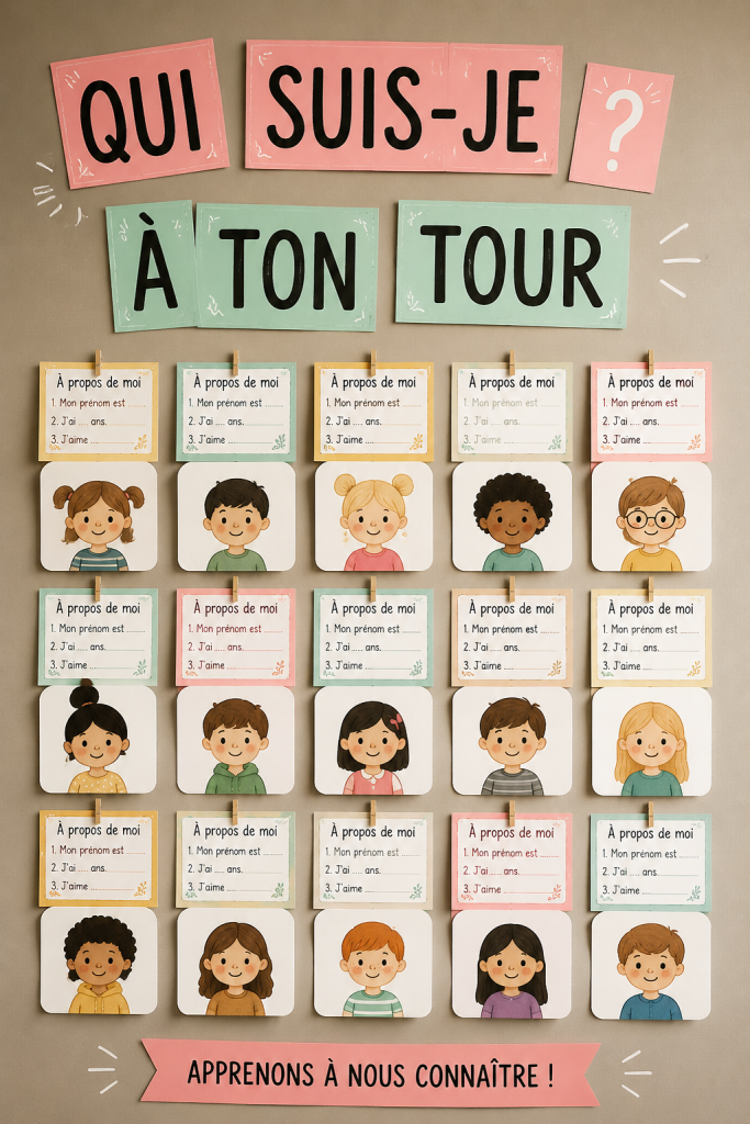 Un tableau d'affichage coloré pour la rentrée scolaire avec des idées créatives