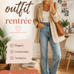 Idée de tenues tendance pour la rentrée, présentant différents outfits stylés.