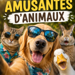 Une compilation d'images d'animaux drôles apportant de la joie.
