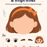 Imprimables de parties de visage colorées pour enfants