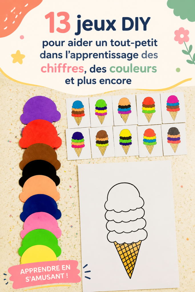 Jeux DIY colorés pour aider les tout-petits à apprendre avec le sourire