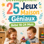 Bébé jouant à un jeu éducatif à la maison