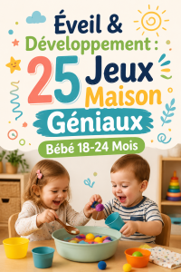Bébé jouant à un jeu éducatif à la maison