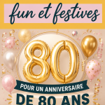 Jeux d'anniversaire festifs pour un 80e anniversaire mémorable.