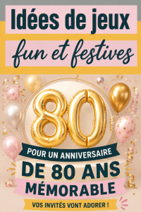 Jeux d'anniversaire festifs pour un 80e anniversaire mémorable.