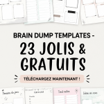 Modèles variés de brain dump pour une meilleure organisation étudiante